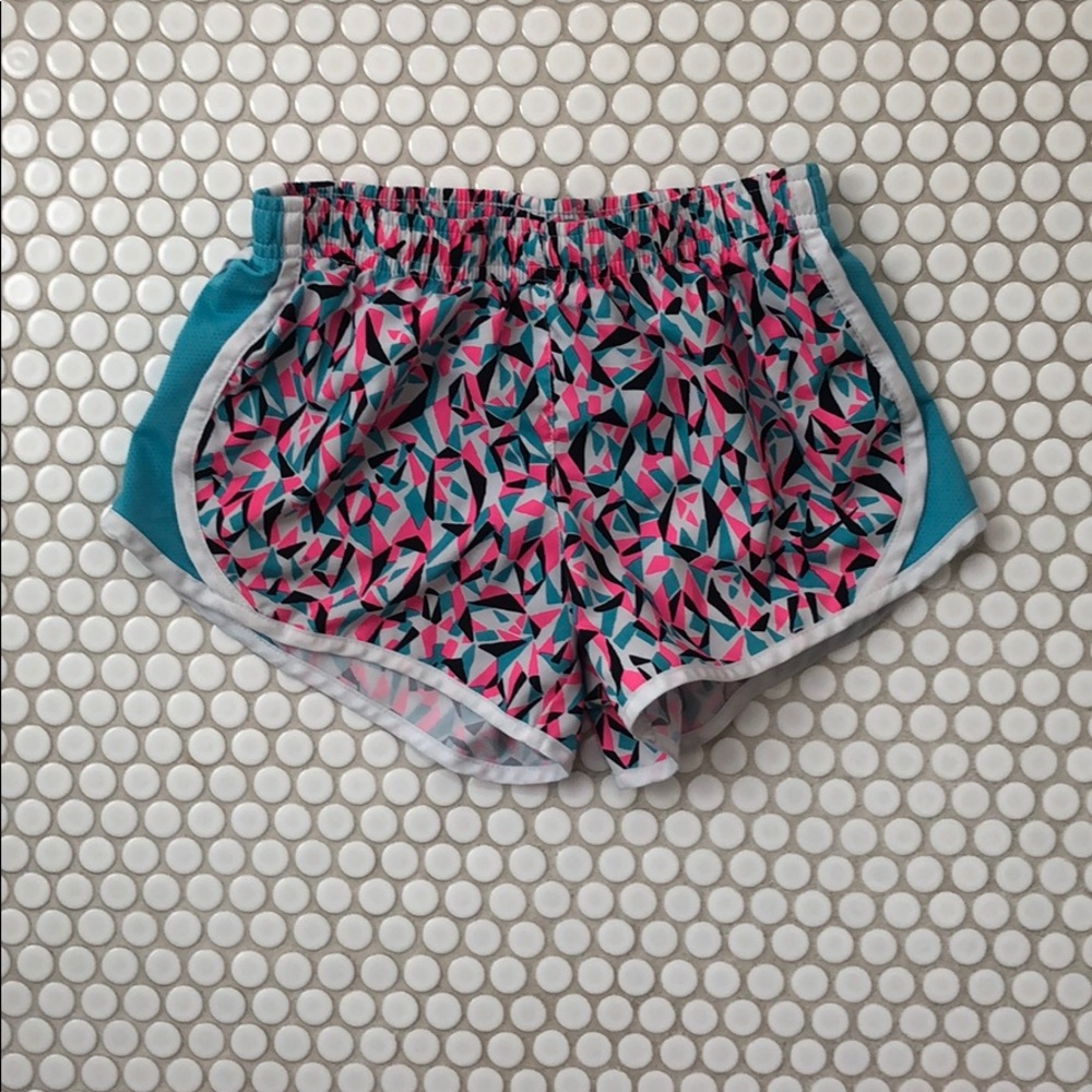 NIKE pink/blue/black girls athletic shorts